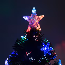 Homcom 3ft Fibre Optic Artificial Christmas Tree With Snowflake Lights - Additional view 5