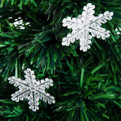 Homcom 3ft Fibre Optic Artificial Christmas Tree With Snowflake Lights - Additional view 7