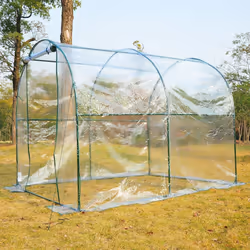 Outsunny Steel Dome Greenhouse | Transparent Garden Polytunnel