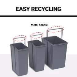 HOMCOM Recycle Waste Bin 40L Sorter Kitchen Recycle Waste Bin Pull ABS Silver