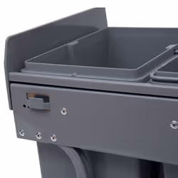 HOMCOM Recycle Waste Bin 40L Sorter Kitchen Recycle Waste Bin Pull ABS Silver - Additional view 5