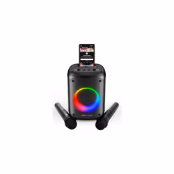 VS-275 Karaoke Machine with 2 Wireless Microphones, Portable Bluetooth Speaker with phone holder, 60w Speaker, Light Effects, ...