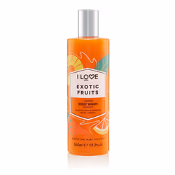 I LOVE Exotic Fruit, Shower gel, 360 ml, Adults, Body, Grapefruit, Mango, Melon, Pineapple, Moisturizing, Softening