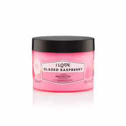 I LOVE Glazed Raspberry, Butter, Moisturizing, Nourishing, Smoothing, Softening, 300 ml, Coconut, Shea butter, B5, E