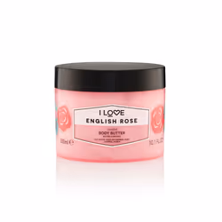 I LOVE English Rose, Butter, Moisturizing, Nourishing, Regenerating, Smoothing, Softening, 300 ml, Coconut, Shea butter, B5, ...