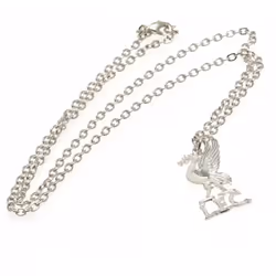 Liverpool FC Silver Plated Liverbird Pendant And Chain