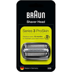 Braun Series 3 32B Electric Shaver Head Replacement - Black - COM32B