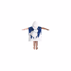Frozen Olaf Poncho Hooded Towel Dress Up Printed Hood