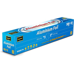 Heavy Duty Kitchen Foil - 30cm x 50m - Non-Stick Aluminium Foil with Built in Cutting Edge - Ideal Tin Foil Roll for Food Storage Cooking Grilling,