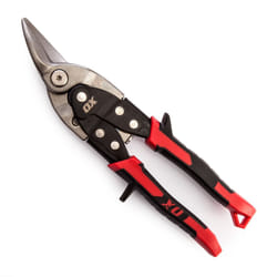 ) OX Pro Extra Heavy Duty Adjustable Aviation Snips (Left, Right & Straight Cut) - Left Cut (Red
