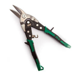 ) OX Pro Extra Heavy Duty Adjustable Aviation Snips (Left, Right & Straight Cut) - Right Cut (Green