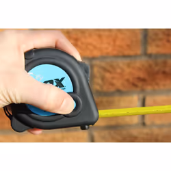 OX Measuring Tape - Trade Series Metric Tape - Heavy Duty Nylon Coated Measurement Tape - Black/Blue - 10 m