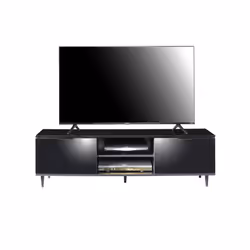 Modern Black 140cm Matt Gloss TV Stand Cabinet Suitable for 40 - 65 Inch 4K LED Flat Screen TV's