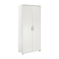 Tall 180cm Office Storage Cupboard Locking Bookcase Filing Cabinet - White