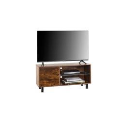 TV Stand Cabinet Rustic Oak for 42-55 inch TV's On Steel Legs Cabinet 110cm