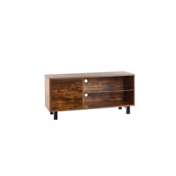 TV Stand Cabinet Rustic Oak for 42-55 inch TV's On Steel Legs Cabinet 110cm