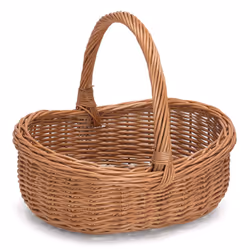 Prestige Wicker Willow Basket with Handle  Natural  43x36x35 cm