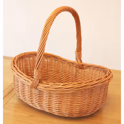 Prestige Wicker Willow Basket with Handle  Natural  43x36x35 cm