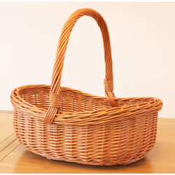 Prestige Wicker Willow Basket with Handle  Natural  43x36x35 cm