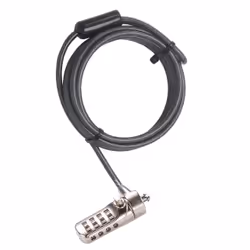 Techair TALKC03 Combination cable lock, 2 m, Kensington, Combination lock, Steel, Grey