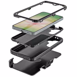 Techair TAPGR038 The Samsung A56 (5G) Rugged Case offers a perfect fit, easy access, and ultimate protection—complete with an inbuilt screen protector to keep scratches at bay. Tough, stylish, and built to last!