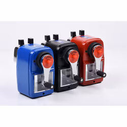 Helix Metal Desktop Sharpener for Standard and Jumbo Pencils (Assorted Colours)
