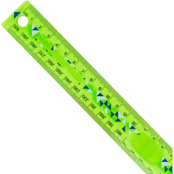 Helix Oxford Geo Folding 30cm Ruler - Green