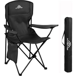 Camping Chair Lightweight Folding Portable Cup Holder Side Pocket Outdoor 120kg - 1 Chair