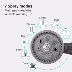 25M Garden Compact Hose Reel Free Standing Wall Mounted Nozzle Fittings Frame