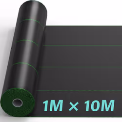 Heavy Duty Weed Control Membrane Garden Barrier Fabric Landscaping Woven Roll - 1m x 10m