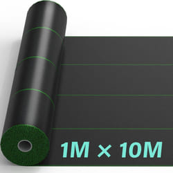 Heavy Duty Weed Control Membrane Garden Barrier Fabric Landscaping Woven Roll - 1m x 10m