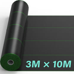 Heavy Duty Weed Control Membrane Garden Barrier Fabric Landscaping Woven Roll - 3m x 10m