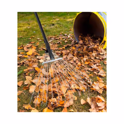 Garden Rake 80-152 cm Adjustable & Telescopic for Leaves Soil Artificial Grass