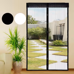 Magnetic Fly Insect Screen Door Bug Mesh Curtain Anti Mosquito Net Seal Tape - Black