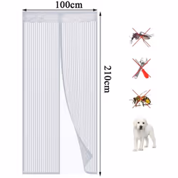Magnetic Fly Insect Screen Door Bug Mesh Curtain Anti Mosquito Net Seal Tape - White