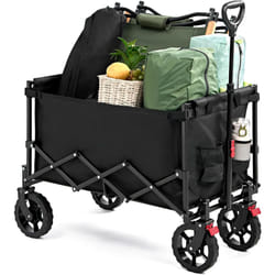 Heavy Duty Folding Hand Cart Garden Wagon Trolley Festival Camping Beach