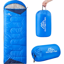 Sleeping Bags Adults 3 Season Backpacking Waterproof Hiking Camping Waterproof - Sky Blue