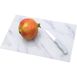 Glass Worktop Saver Kitchen Chopping Cutting Utensil Board Black Copper Slate - Marble Effect Glass