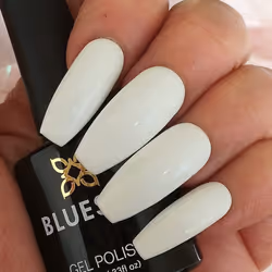 Bluesky Gel Nail Polish, Diamond White Cs61, Bright, Porcelain,White Long Lasting, Chip Resistant, 10 ml (Requires Drying Under UV LED Lamp)