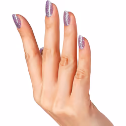 Bluesky Gel Nail Polish, Purple Dream Blz48, Chunky Glitter, Light, Lilac, Purple, Long Lasting, Chip Resistant, 10 ml (Requires Drying Under UV LED