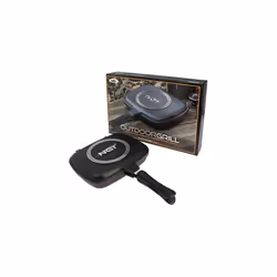 NGT DOUBLE GRILL PAN NON STICK CONNECT PANS CARP FISHING COOKING CAMPING - COMES APART INTO 2 PANS IF NEEDED