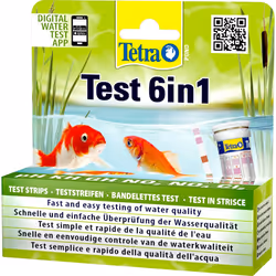Tetra Pond Test 6-in-1 Strip to Test 6 Essential Water Quality Parameters in Less Than 60 Seconds