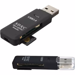 LUPO USB 3.0 Card Reader Adapter for SD SDHC MMC RSMMC MMC mobile MMC micro SDXC Micro SD and T-FLASH. Windows & Mac Compatib ...