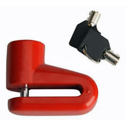 Disc Brake Lock Motorbike Bicycle Scooter Security Keys Red