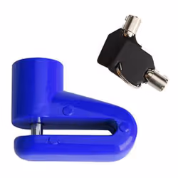 Disc Brake Lock Motorbike Bicycle Scooter Security Keys Blue