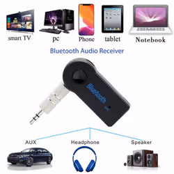 AUX Bluetooth Adapter 3.5mm Phone Car Stereo Music Receiver with Mic