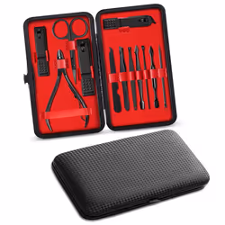 12 Piece Manicure Pedicure Nail Care Set Cutter Cuticle Clippers Kit