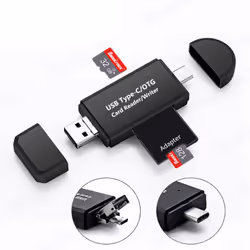 SD Card Reader Micro USB OTG USB-C USB 2.0 Adapter Android Phone