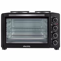 Versatile 30L Mini Oven with Dual Hotplates Upgrade your kitchen with this all-in-one mini oven. a compact yet powerful solut ...
