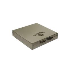Jack Daniel's chrome 4 compartment pill box